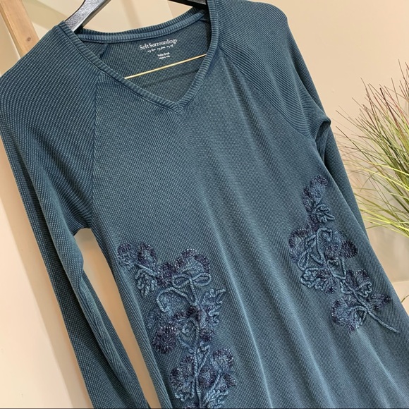 Soft Surroundings Lara Waffle Knit Dress, Petite S - Picture 4 of 10